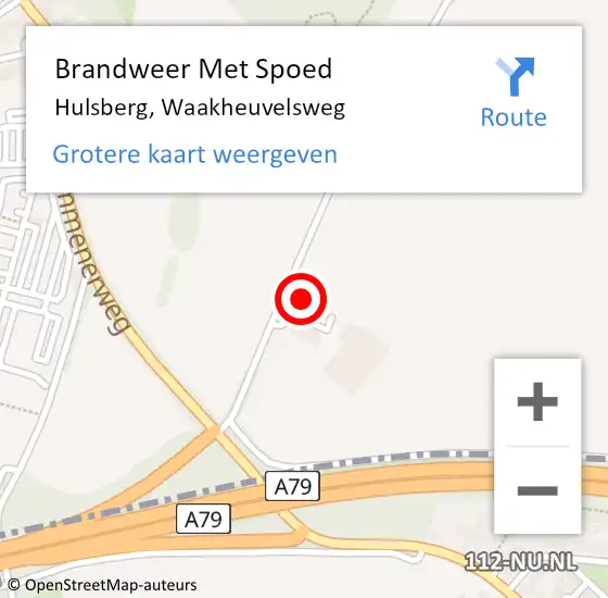 Locatie op kaart van de 112 melding: Brandweer Met Spoed Naar Hulsberg, Waakheuvelsweg op 10 januari 2023 21:27