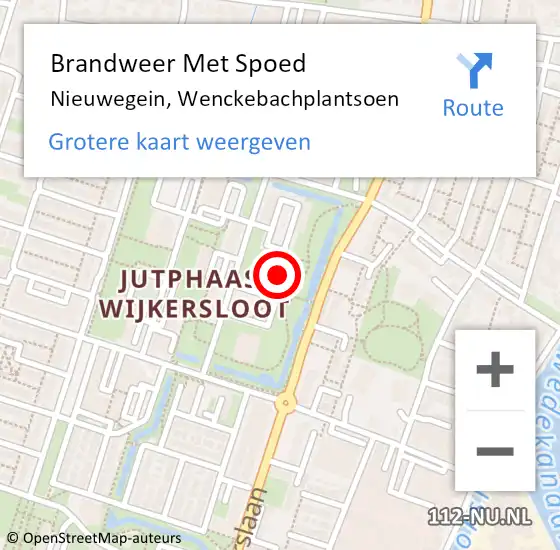 Locatie op kaart van de 112 melding: Brandweer Met Spoed Naar Nieuwegein, Wenckebachplantsoen op 10 januari 2023 23:36