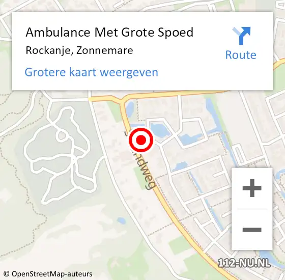 Locatie op kaart van de 112 melding: Ambulance Met Grote Spoed Naar Rockanje, Zonnemare op 10 januari 2023 23:57