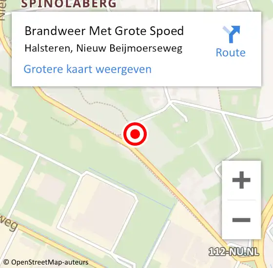 Locatie op kaart van de 112 melding: Brandweer Met Grote Spoed Naar Halsteren, Nieuw Beijmoerseweg op 11 januari 2023 04:05
