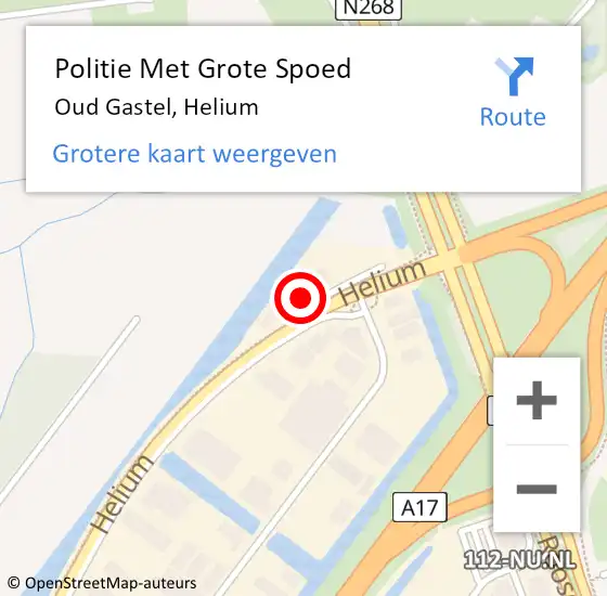 Locatie op kaart van de 112 melding: Politie Met Grote Spoed Naar Oud Gastel, Helium op 11 januari 2023 17:28