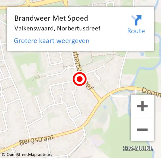 Locatie op kaart van de 112 melding: Brandweer Met Spoed Naar Valkenswaard, Norbertusdreef op 11 januari 2023 22:18