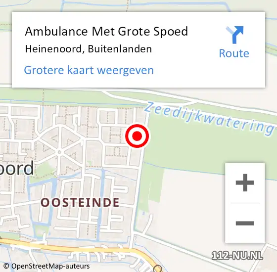 Locatie op kaart van de 112 melding: Ambulance Met Grote Spoed Naar Heinenoord, Buitenlanden op 12 januari 2023 09:52