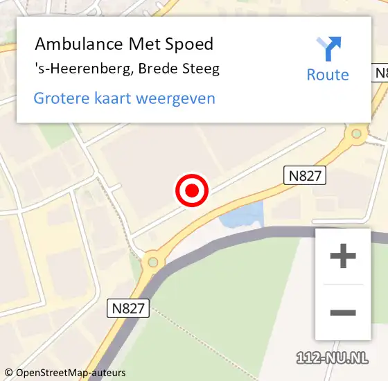 Locatie op kaart van de 112 melding: Ambulance Met Spoed Naar 's-Heerenberg, Brede Steeg op 12 januari 2023 10:47