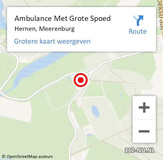 Locatie op kaart van de 112 melding: Ambulance Met Grote Spoed Naar Hernen, Meerenburg op 12 januari 2023 12:48