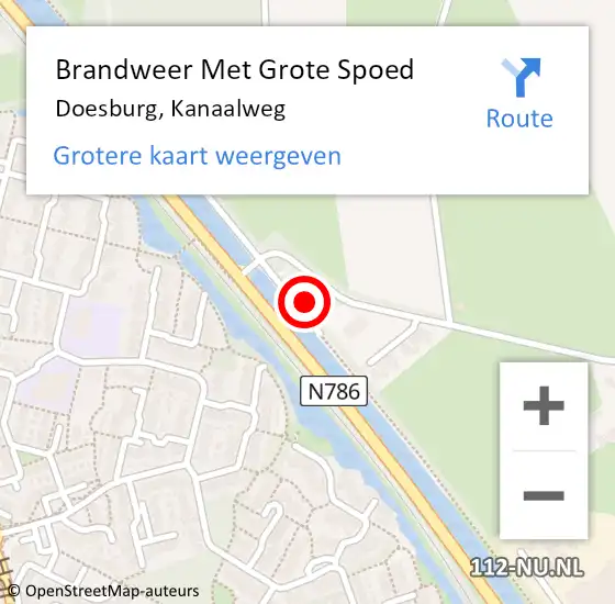 Locatie op kaart van de 112 melding: Brandweer Met Grote Spoed Naar Linde, Kanaalweg op 12 januari 2023 13:34