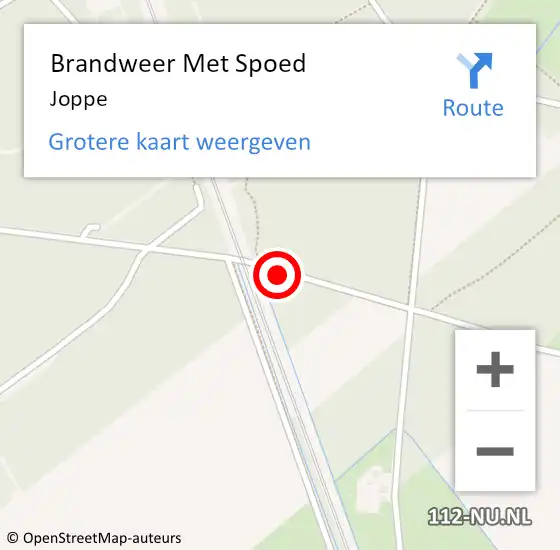 Locatie op kaart van de 112 melding: Brandweer Met Spoed Naar Joppe op 11 augustus 2014 21:52