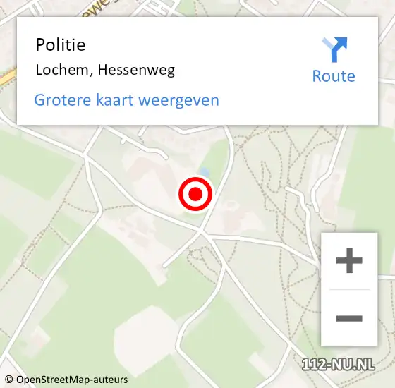 Locatie op kaart van de 112 melding: Politie Lochem, Hessenweg op 12 januari 2023 14:36