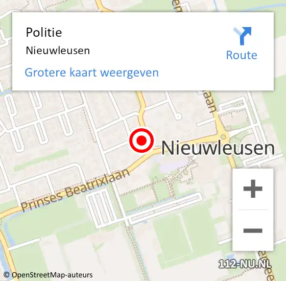 Locatie op kaart van de 112 melding: Politie Nieuwleusen op 12 januari 2023 19:47