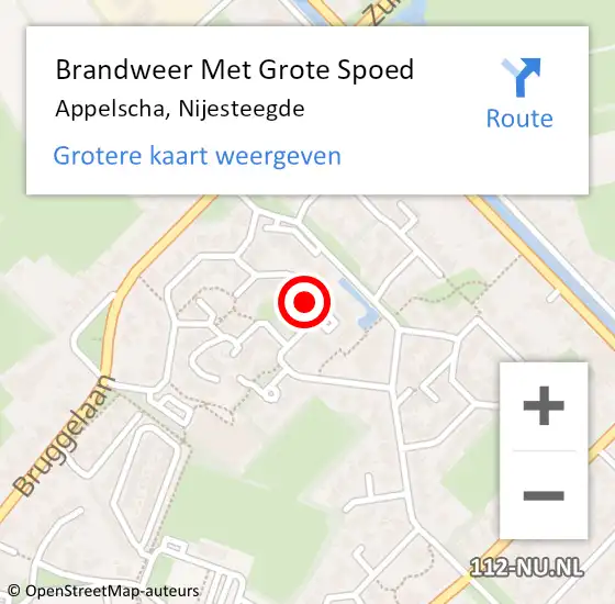 Locatie op kaart van de 112 melding: Brandweer Met Grote Spoed Naar Appelscha, Nijesteegde op 12 januari 2023 22:01