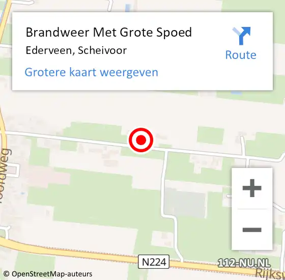 Locatie op kaart van de 112 melding: Brandweer Met Grote Spoed Naar Ederveen, Scheivoor op 13 januari 2023 03:06