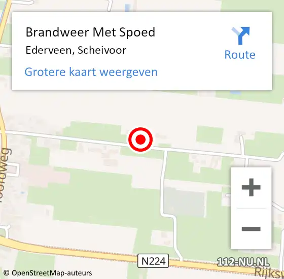 Locatie op kaart van de 112 melding: Brandweer Met Spoed Naar Ederveen, Scheivoor op 13 januari 2023 03:50