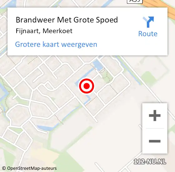 Locatie op kaart van de 112 melding: Brandweer Met Grote Spoed Naar Fijnaart, Meerkoet op 13 januari 2023 12:42