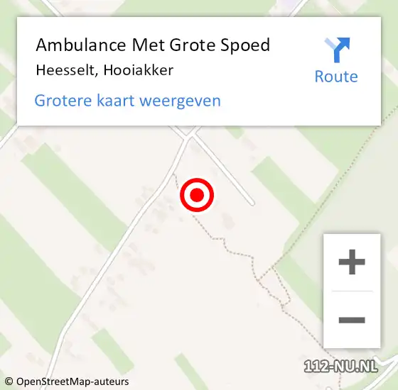 Locatie op kaart van de 112 melding: Ambulance Met Grote Spoed Naar Heesselt, Hooiakker op 13 januari 2023 15:19