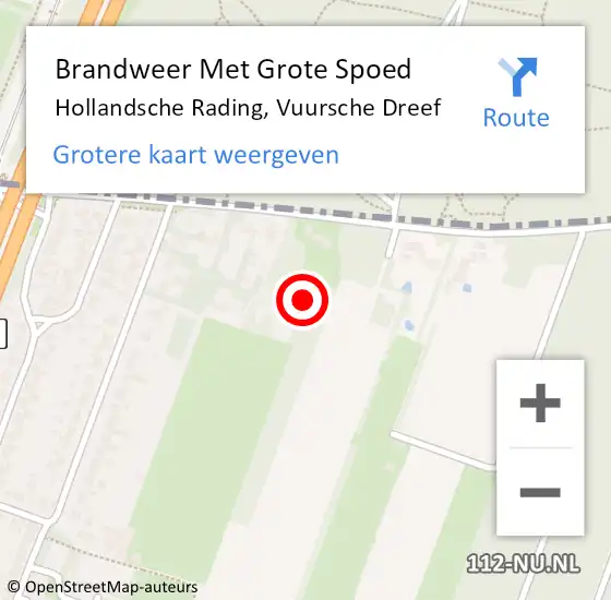 Locatie op kaart van de 112 melding: Brandweer Met Grote Spoed Naar Hollandsche Rading, Vuursche Dreef op 13 januari 2023 21:24