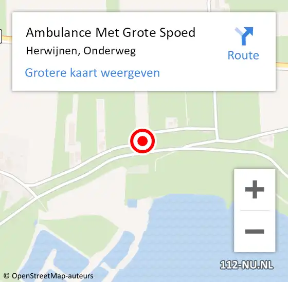 Locatie op kaart van de 112 melding: Ambulance Met Grote Spoed Naar Herwijnen, Onderweg op 14 januari 2023 10:19