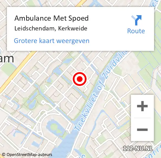 Locatie op kaart van de 112 melding: Ambulance Met Spoed Naar Leidschendam, Kerkweide op 14 januari 2023 23:25