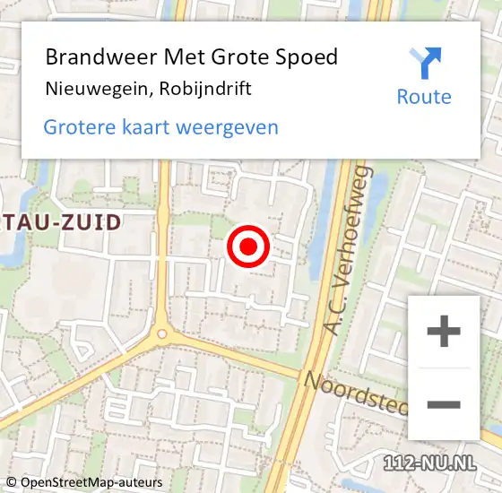 Locatie op kaart van de 112 melding: Brandweer Met Grote Spoed Naar Nieuwegein, Robijndrift op 15 januari 2023 04:01