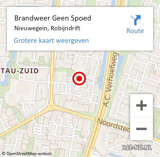 Locatie op kaart van de 112 melding: Brandweer Geen Spoed Naar Nieuwegein, Robijndrift op 15 januari 2023 04:03