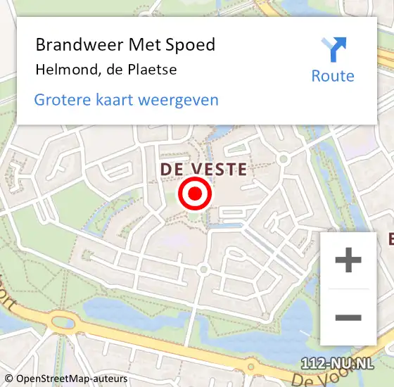 Locatie op kaart van de 112 melding: Brandweer Met Spoed Naar Helmond, de Plaetse op 15 januari 2023 07:20