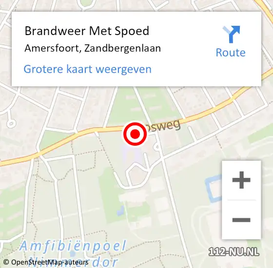 Locatie op kaart van de 112 melding: Brandweer Met Spoed Naar Amersfoort, Zandbergenlaan op 15 januari 2023 09:51