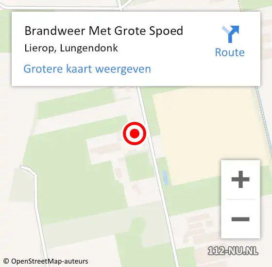 Locatie op kaart van de 112 melding: Brandweer Met Grote Spoed Naar Lierop, Lungendonk op 15 januari 2023 11:35