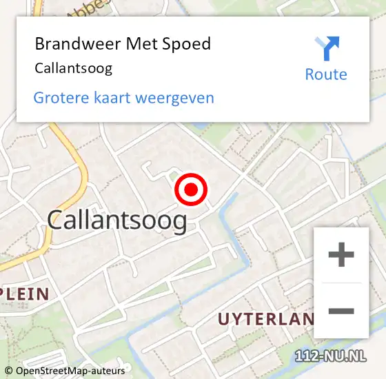 Locatie op kaart van de 112 melding: Brandweer Met Spoed Naar Callantsoog op 15 januari 2023 14:44