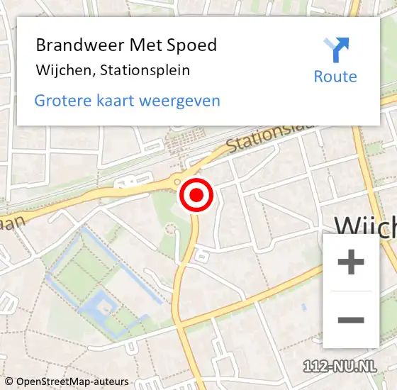 Locatie op kaart van de 112 melding: Brandweer Met Spoed Naar Wijchen, Stationsplein op 16 januari 2023 09:56