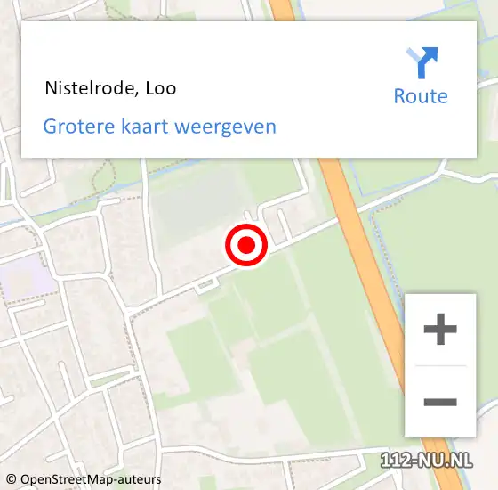 Locatie op kaart van de 112 melding:  Nistelrode, Loo op 16 januari 2023 11:54