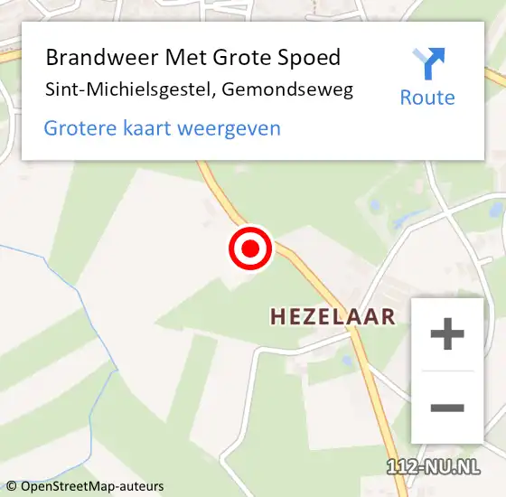 Locatie op kaart van de 112 melding: Brandweer Met Grote Spoed Naar Sint-Michielsgestel, Gemondseweg op 17 januari 2023 07:21