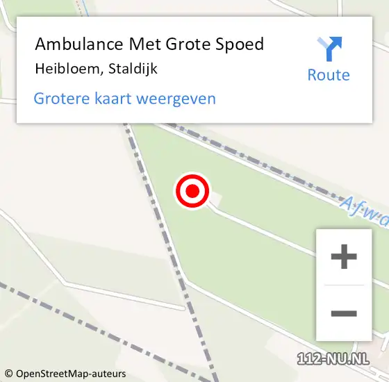 Locatie op kaart van de 112 melding: Ambulance Met Grote Spoed Naar Heibloem, Staldijk op 17 januari 2023 08:46