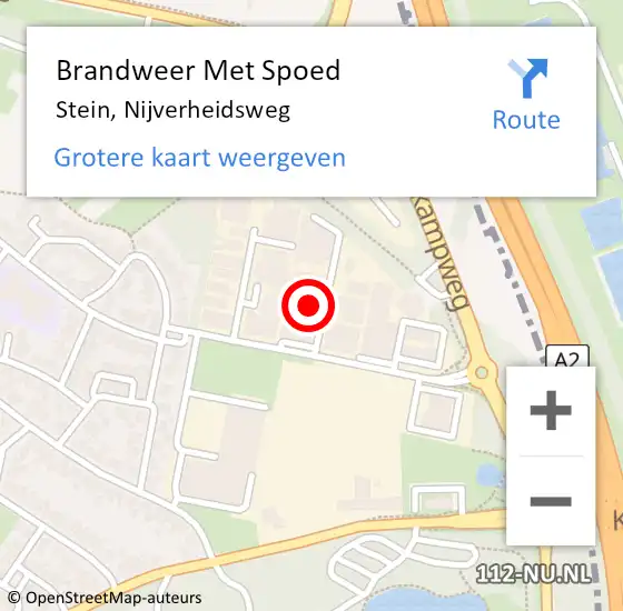 Locatie op kaart van de 112 melding: Brandweer Met Spoed Naar Stein, Nijverheidsweg op 17 januari 2023 09:55