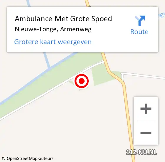 Locatie op kaart van de 112 melding: Ambulance Met Grote Spoed Naar Nieuwe-Tonge, Armenweg op 17 januari 2023 10:20