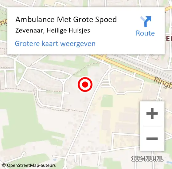 Locatie op kaart van de 112 melding: Ambulance Met Grote Spoed Naar Zevenaar, Heilige Huisjes op 17 januari 2023 13:45