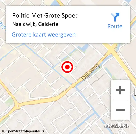 Locatie op kaart van de 112 melding: Politie Met Grote Spoed Naar Naaldwijk, Galderie op 17 januari 2023 14:42