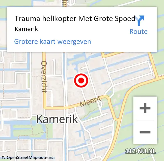 Locatie op kaart van de 112 melding: Trauma helikopter Met Grote Spoed Naar Kamerik op 17 januari 2023 17:09