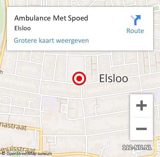 Locatie op kaart van de 112 melding: Ambulance Met Spoed Naar Elsloo op 17 januari 2023 21:03