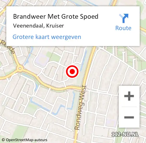 Locatie op kaart van de 112 melding: Brandweer Met Grote Spoed Naar Veenendaal, Kruiser op 18 januari 2023 11:59