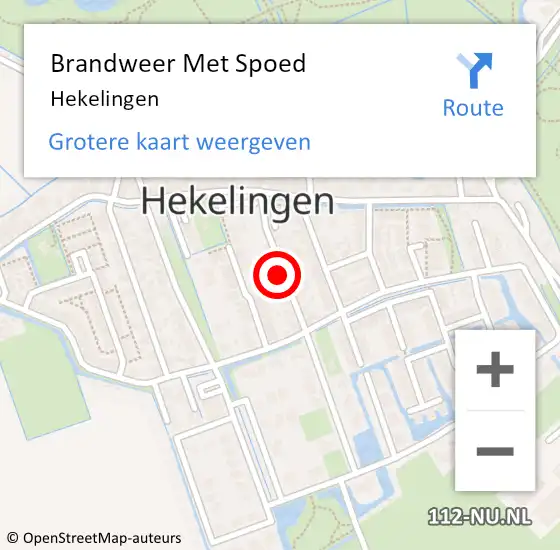 Locatie op kaart van de 112 melding: Brandweer Met Spoed Naar Hekelingen op 12 augustus 2014 16:28