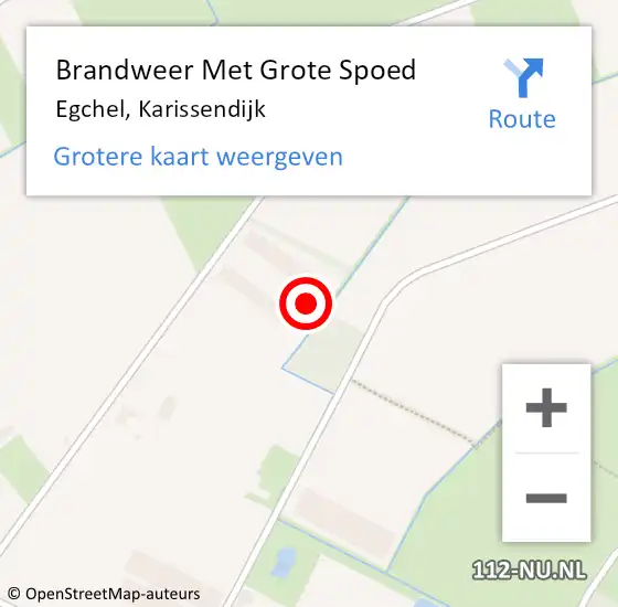 Locatie op kaart van de 112 melding: Brandweer Met Grote Spoed Naar Egchel, Karissendijk op 19 januari 2023 07:01