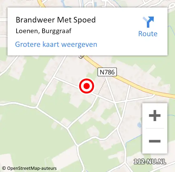 Locatie op kaart van de 112 melding: Brandweer Met Spoed Naar Loenen, Burggraaf op 19 januari 2023 08:23