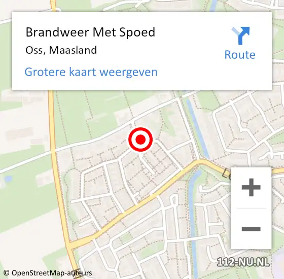 Locatie op kaart van de 112 melding: Brandweer Met Spoed Naar Oss, Maasland op 19 januari 2023 08:52