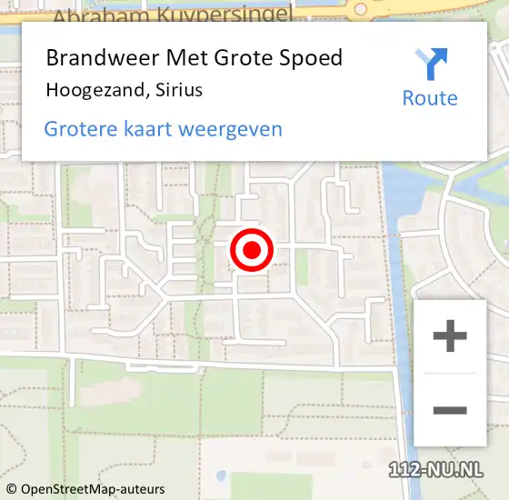 Locatie op kaart van de 112 melding: Brandweer Met Grote Spoed Naar Hoogezand, Sirius op 19 januari 2023 14:37