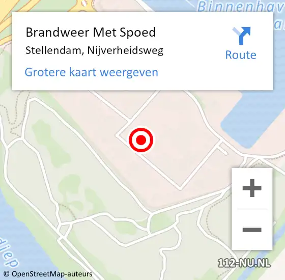 Locatie op kaart van de 112 melding: Brandweer Met Spoed Naar Stellendam, Nijverheidsweg op 19 januari 2023 15:17