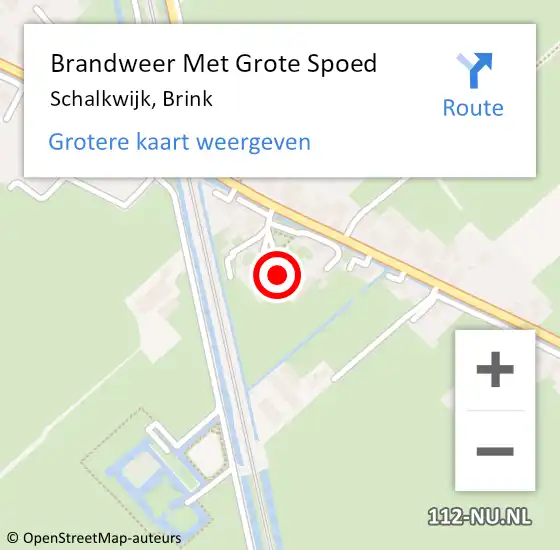Locatie op kaart van de 112 melding: Brandweer Met Grote Spoed Naar Schalkwijk, Brink op 19 januari 2023 15:41