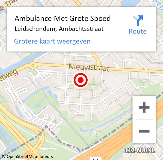 Locatie op kaart van de 112 melding: Ambulance Met Grote Spoed Naar Leidschendam, Ambachtsstraat op 19 januari 2023 17:00