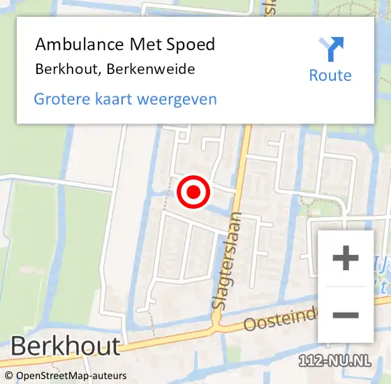 Locatie op kaart van de 112 melding: Ambulance Met Spoed Naar Berkhout, Berkenweide op 20 januari 2023 07:17
