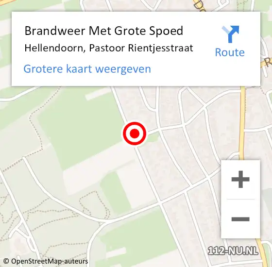 Locatie op kaart van de 112 melding: Brandweer Met Grote Spoed Naar Hellendoorn, Pastoor Rientjesstraat op 20 januari 2023 12:39