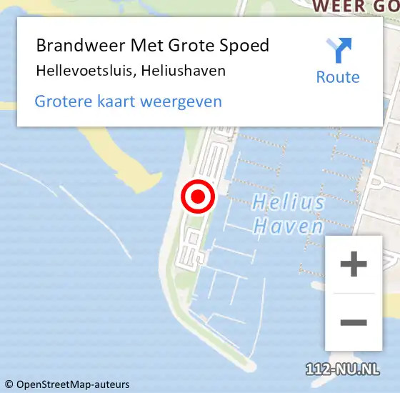 Locatie op kaart van de 112 melding: Brandweer Met Grote Spoed Naar Hellevoetsluis, Heliushaven op 20 januari 2023 17:19