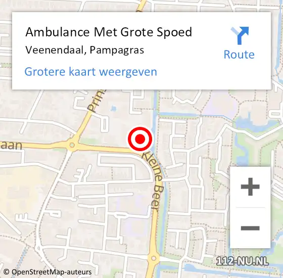 Locatie op kaart van de 112 melding: Ambulance Met Grote Spoed Naar Veenendaal, Pampagras op 21 januari 2023 03:33